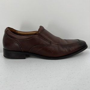 Vionic Sullivan Shoes Men's Loafer Slip On Size 11.5 US Red Brown Leather